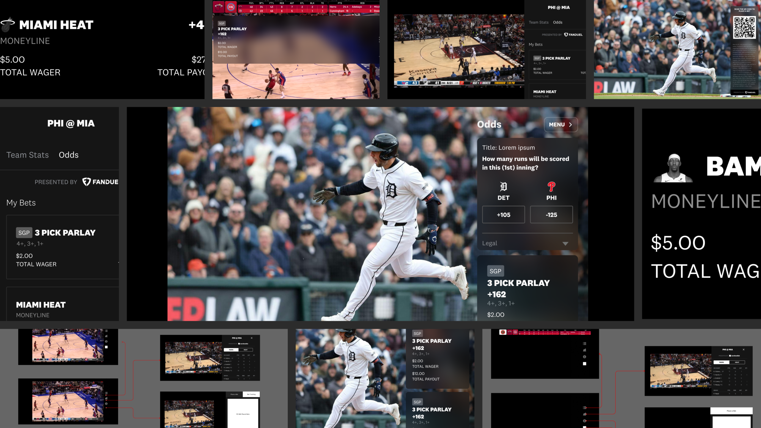 bet tracking mobile collage